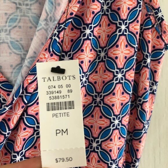 NEW ✨ T By Talbots Geo Print Belted Wrap Dress - Picture 8 of 8